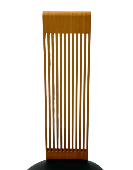 Post-Modern Slatted High Back Dining Room Chairs by Pietro Costantini, 1980s